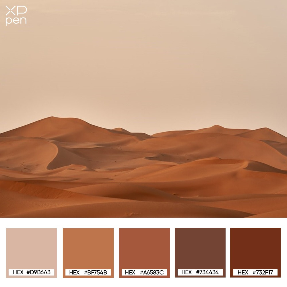 Earthy and warm color palettes