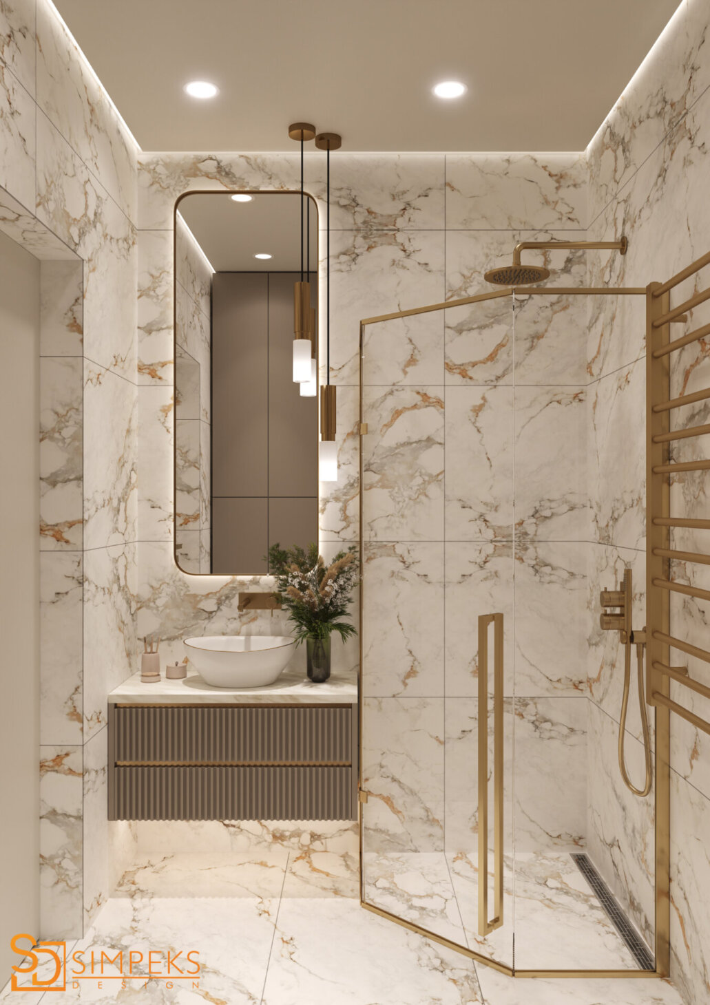 Marmur tiles in the bathroom