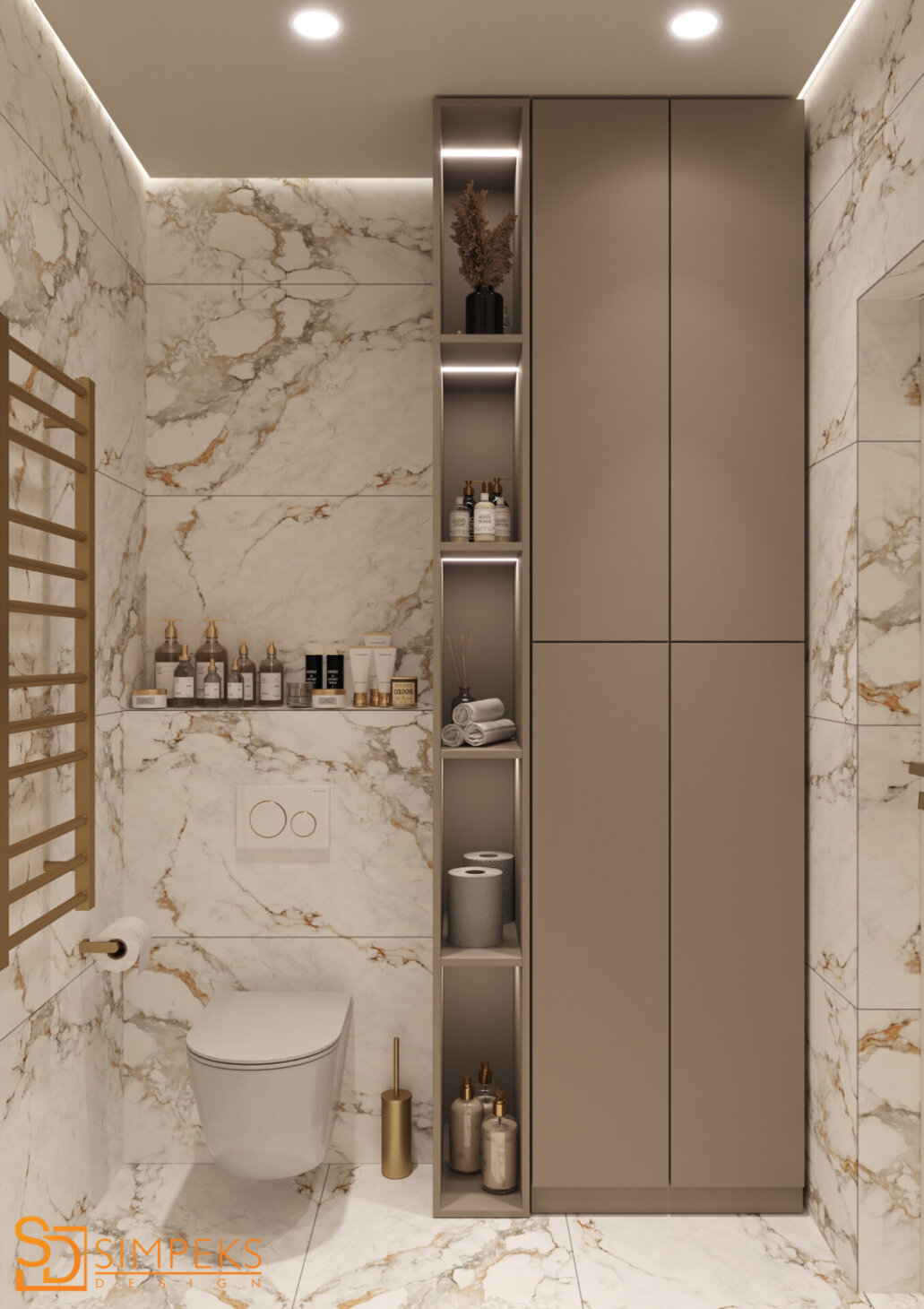 Wardrobe in the bathroom