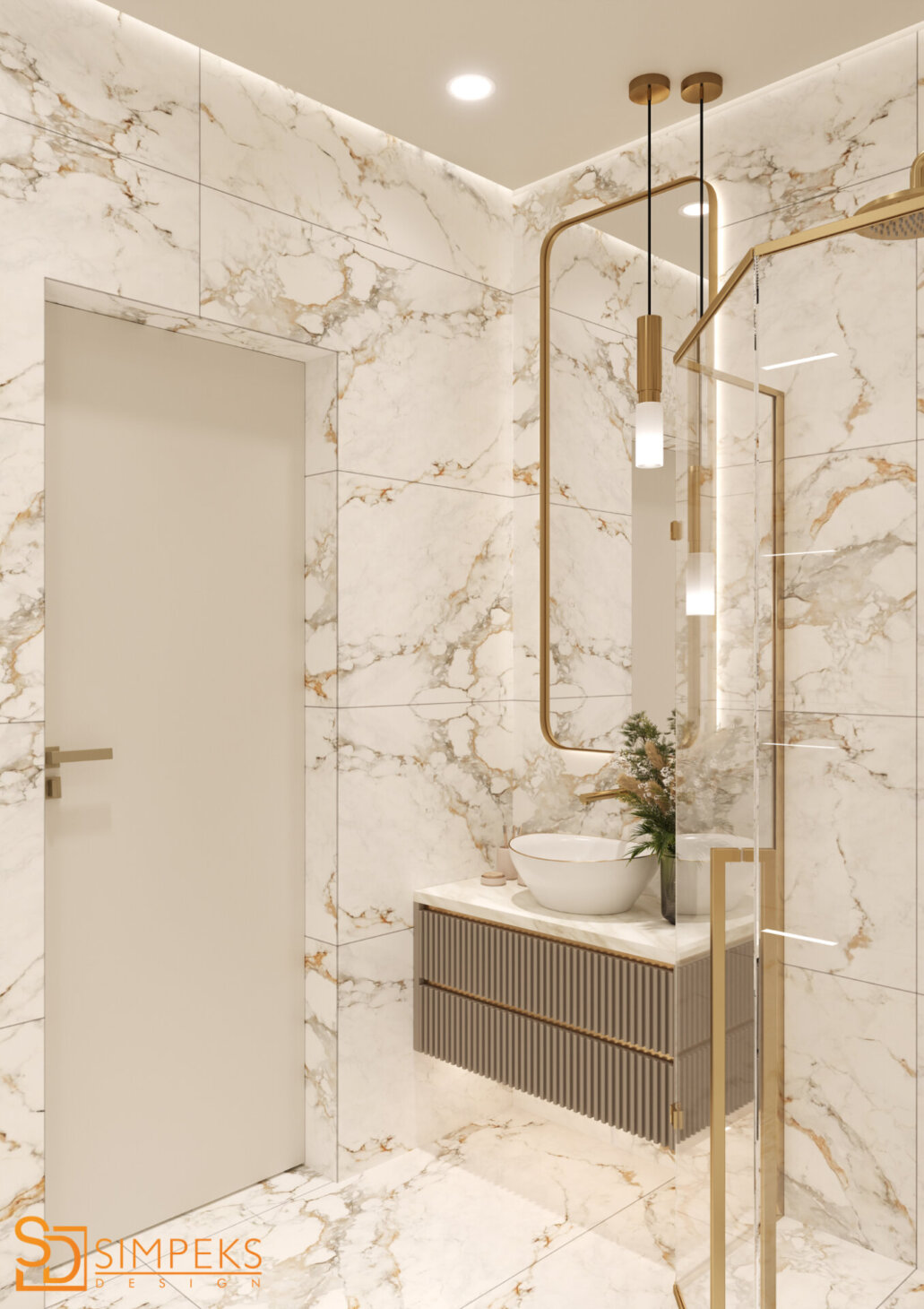 Decorative furniture in the bathroom