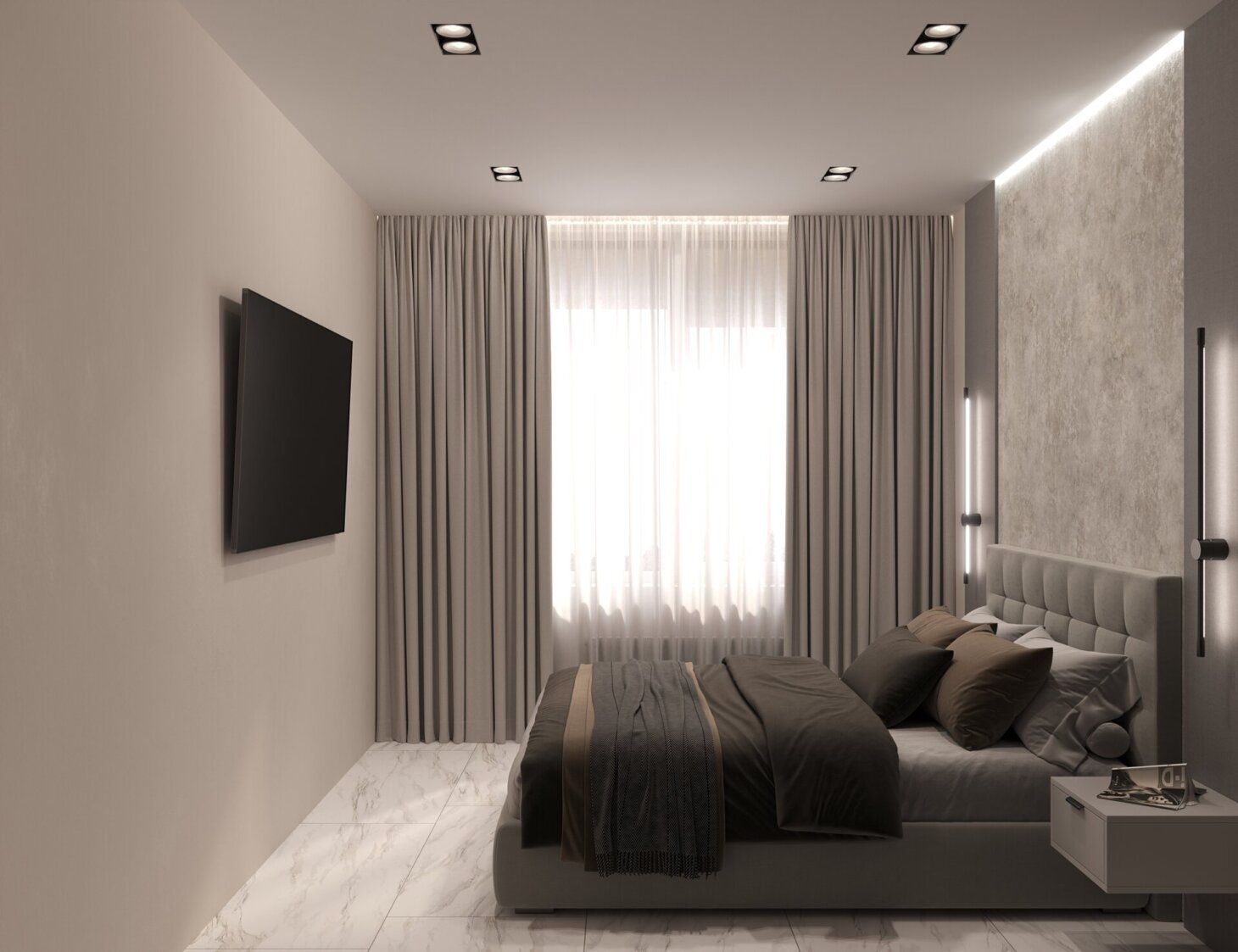 Bedroom design in a modern style