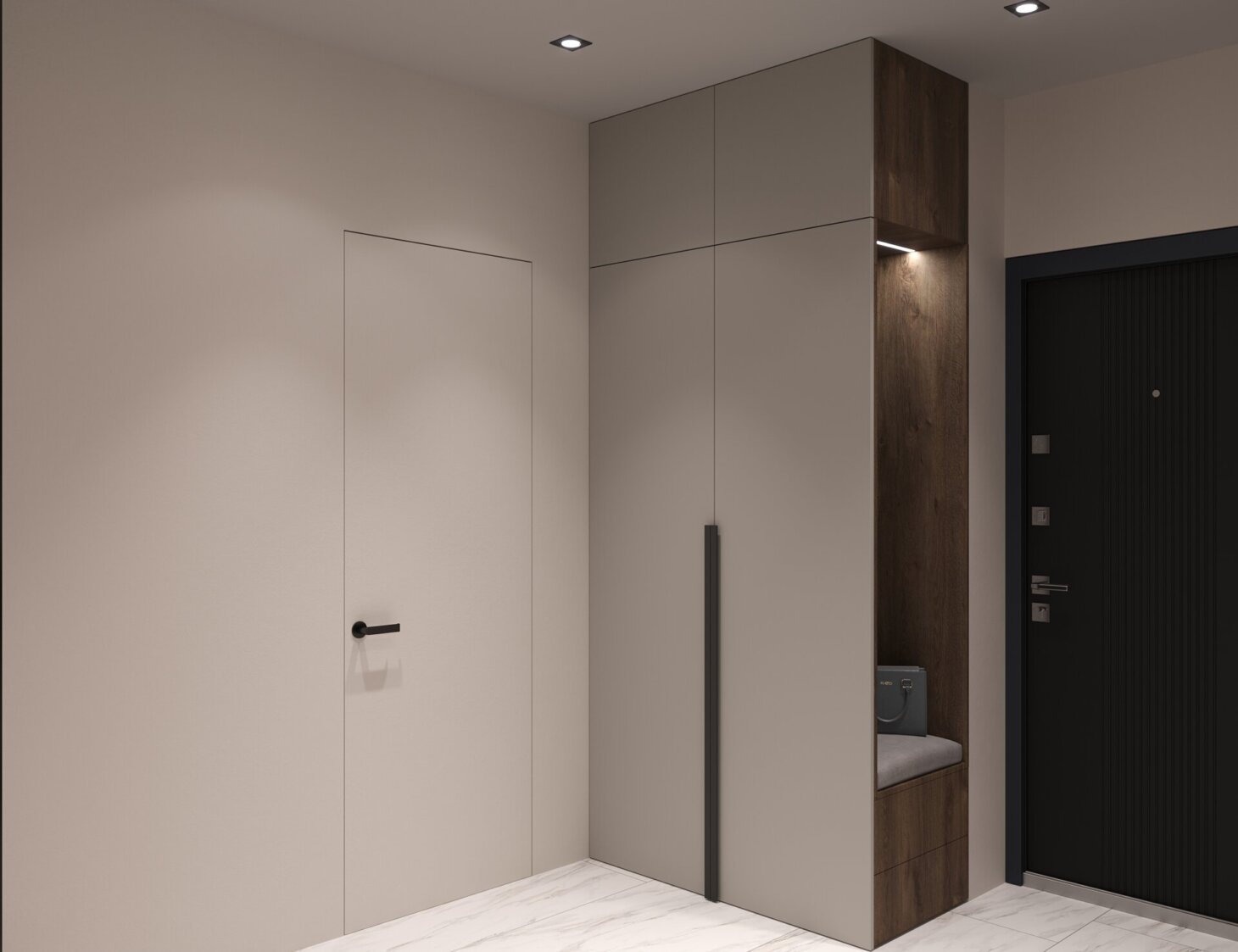 Designer wardrobe in the hallway