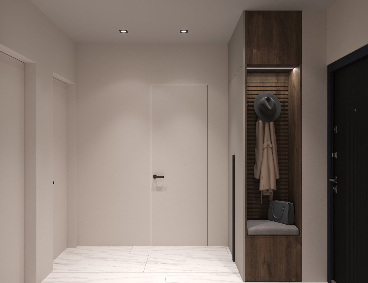 Clothes storage in the hallway