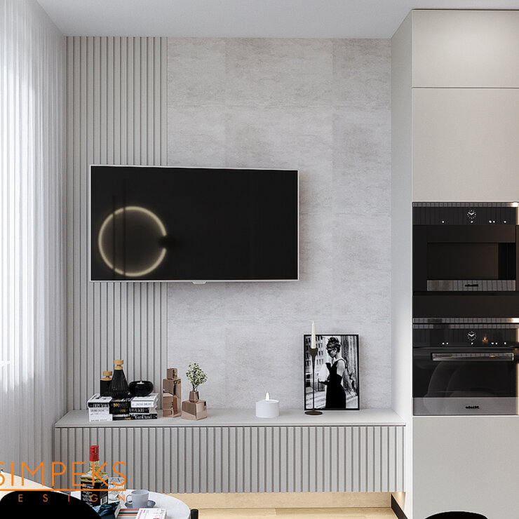Design of a one-room apartment in the RC Varshavskiy, Kyiv, 44.6 sq.m